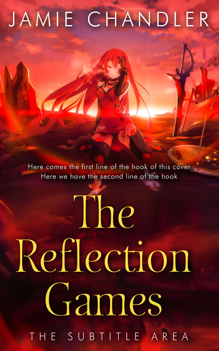 2D view of Premade Fantasy Book Cover - Burnt Sienna