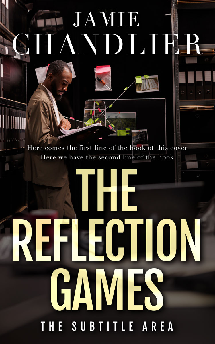 2D view of Premade Mystery & Thriller & Suspense Book Cover - Hampton