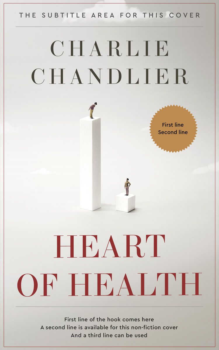 2D view of Premade Self-Improvement & Self-Help Book Cover - Quill Gray