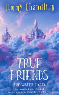 2D view of Premade Fantasy Book Cover - Blue Marguerite