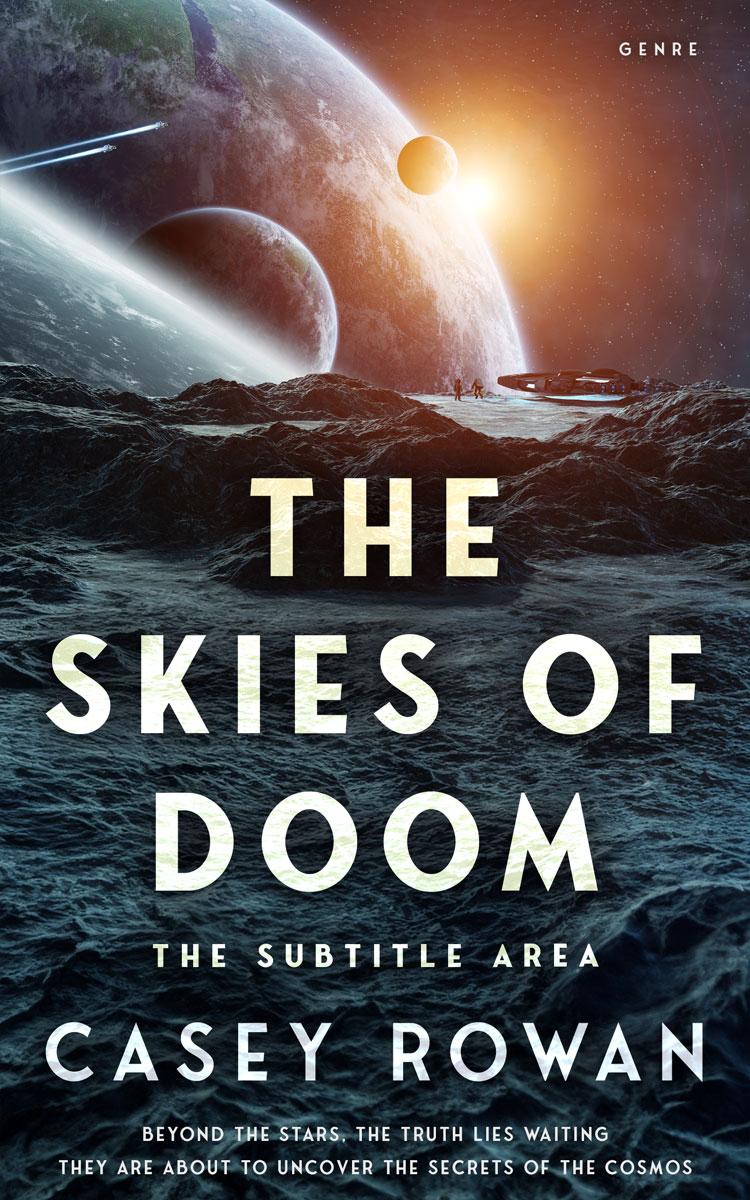 2D view of Premade Science Fiction Book Cover - Shark