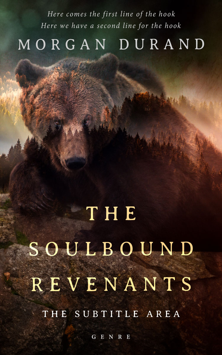 2D view of Premade Nature Book Cover - Oil