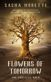 2D view of Premade Fantasy Book Cover - Metallic Bronze