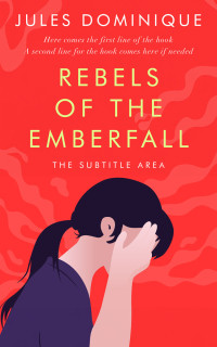 2D view of Premade Teen & Young Adult Book Cover - Red Orange