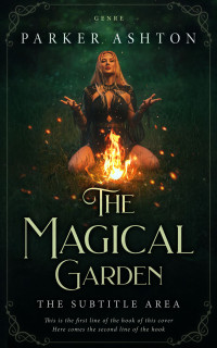 2D view of Premade Fantasy Book Cover - Hunter Green