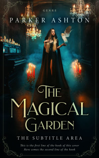 2D view of Premade Fantasy Book Cover - Black