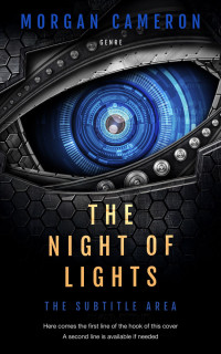 2D view of Premade Science Fiction Book Cover - Black