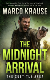 2D view of Premade Action & Adventure Book Cover - Yellow Green