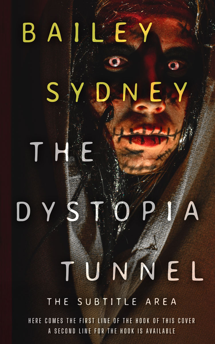 2D view of Premade Horror Book Cover - Oil