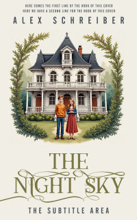 2D view of Premade Children's Book Cover - Green White