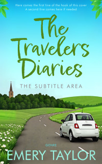 2D view of Premade Travel Book Cover - Aquamarine Blue