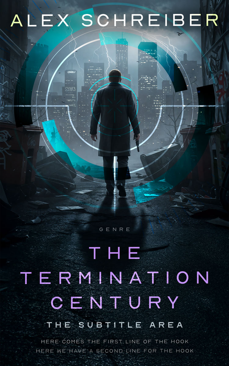 2D view of Premade Science Fiction Book Cover - Aztec