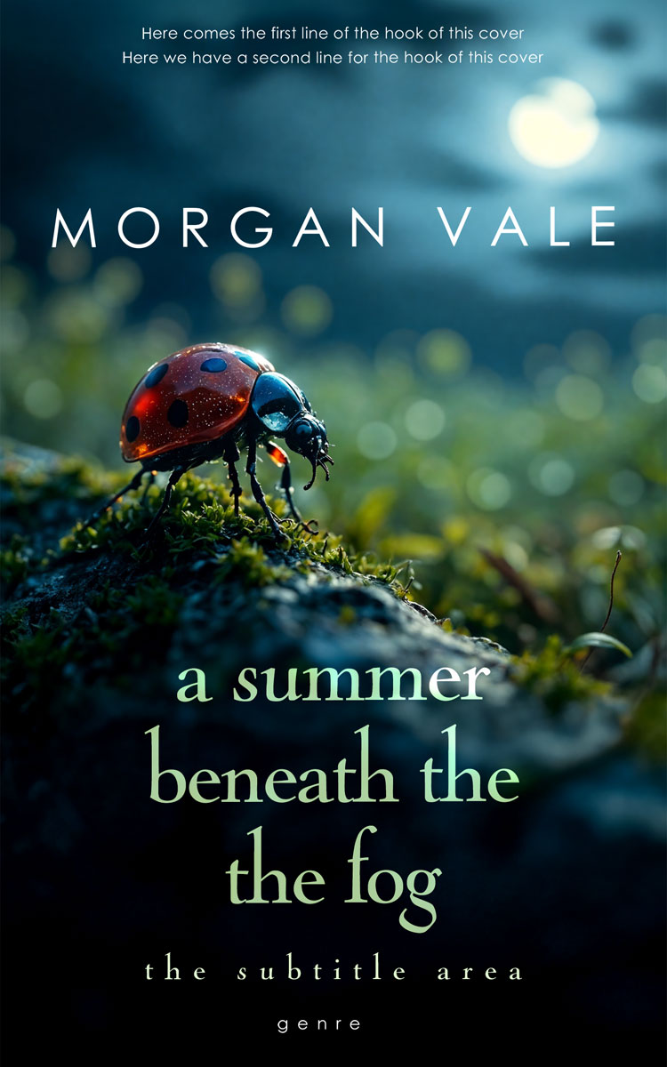 2D view of Premade Nature Book Cover - Black