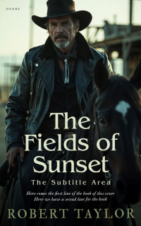 2D view of Premade Western Book Cover - Periglacial Blue