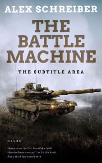 2D view of Premade Action & Adventure Book Cover - Heather