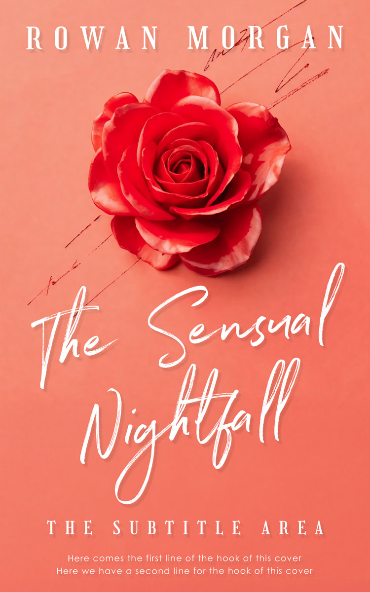 2D view of Premade Romance Book Cover - Apricot