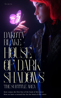 2D view of Premade Fantasy Book Cover - Black