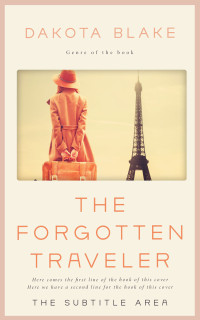 2D view of Premade Travel Book Cover - Parchment