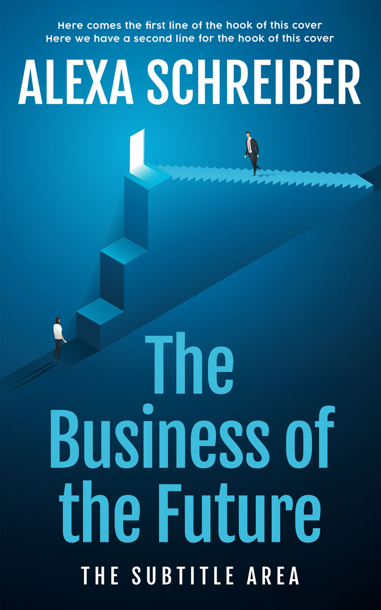 2D view of Premade Self-Improvement & Self-Help Book Cover - Venice Blue