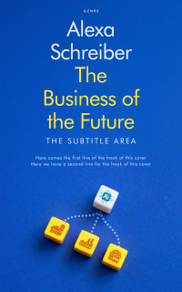 2D view of Premade Business Book Cover - Denim