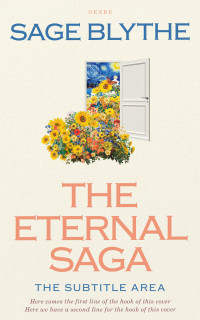 2D view of Premade Surreal Book Cover - Ecru White