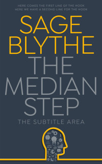 2D view of Premade Abstract Book Cover - Oxford Blue