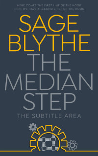 2D view of Premade Abstract Book Cover - Oxford Blue