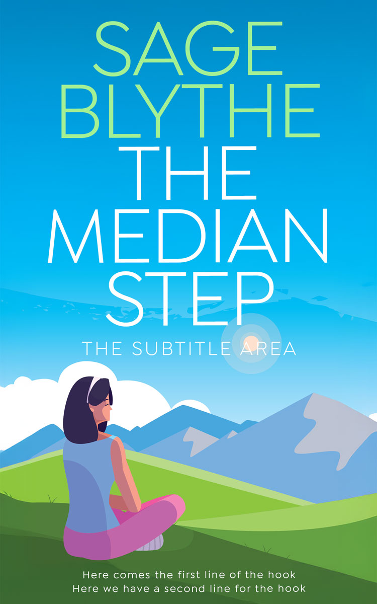 2D view of Premade Health & Mind & Body Book Cover - Curious Blue