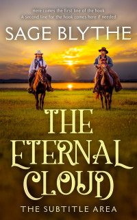 2D view of Premade Western Book Cover - Bronze Olive