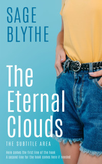 2D view of Premade Chick Lit Book Cover - Fountain Blue