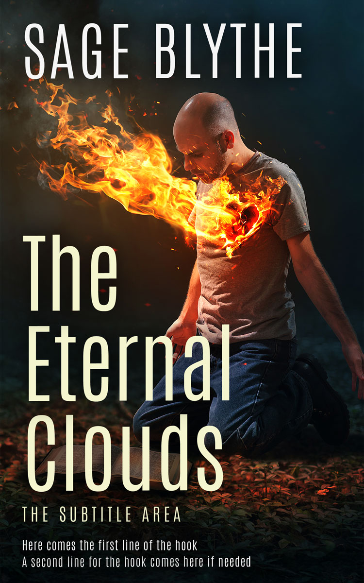 2D view of Premade Paranormal & Urban Book Cover - Gold Sand