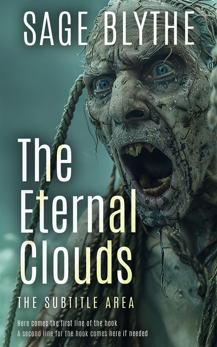 2D view of Premade Fantasy Book Cover - Outer Space