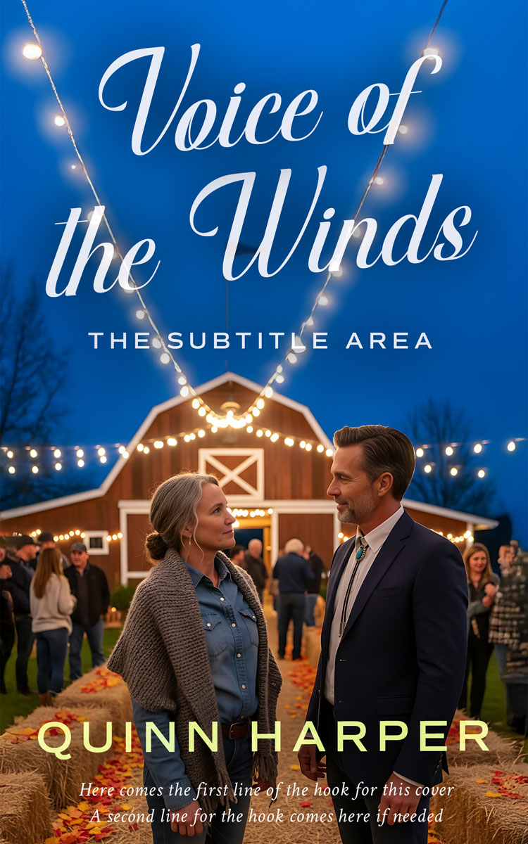 2D view of Premade Romance Book Cover - Tory Blue