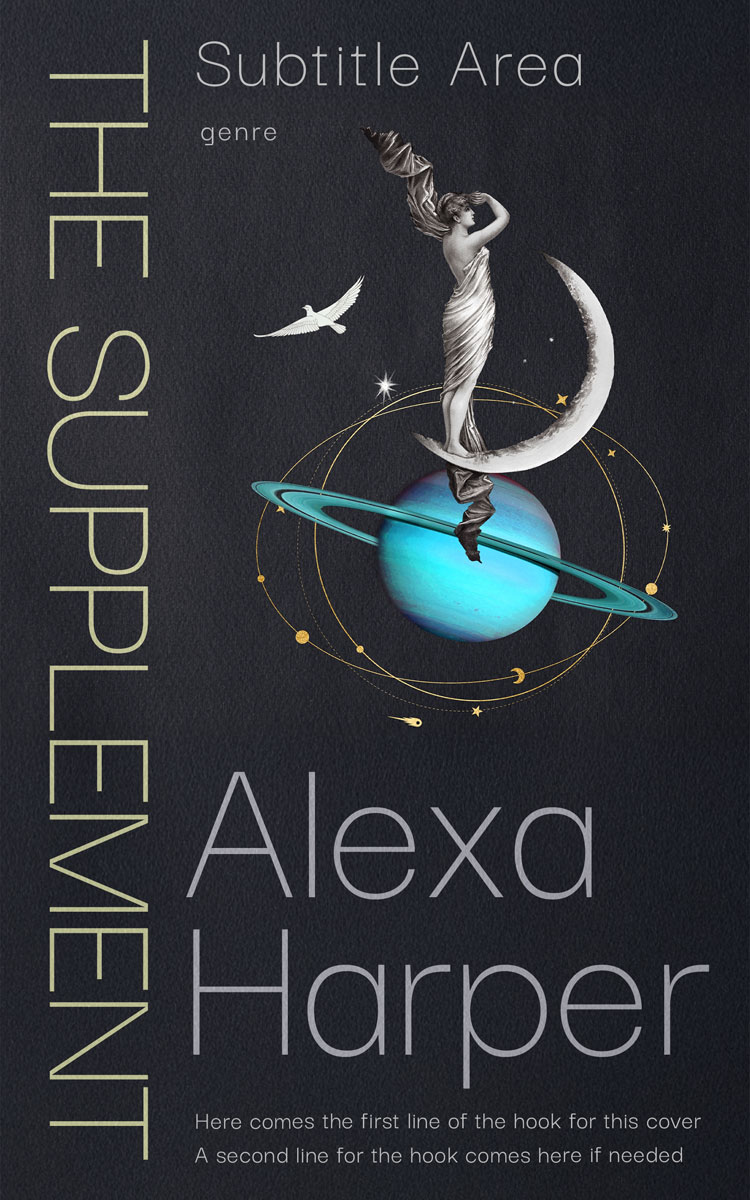 2D view of Premade Surreal Book Cover - Shark