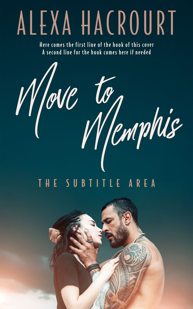 2D view of Premade Romance Book Cover - Clam Shell