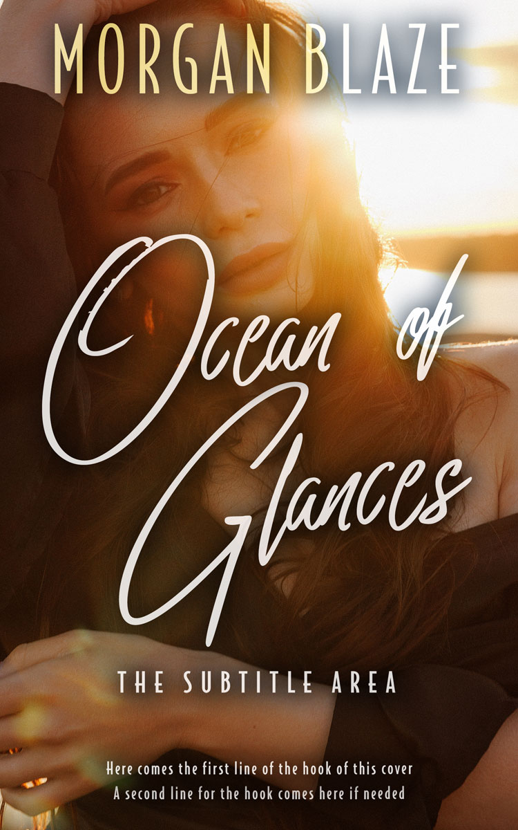 2D view of Premade Romance Book Cover - Deep Oak