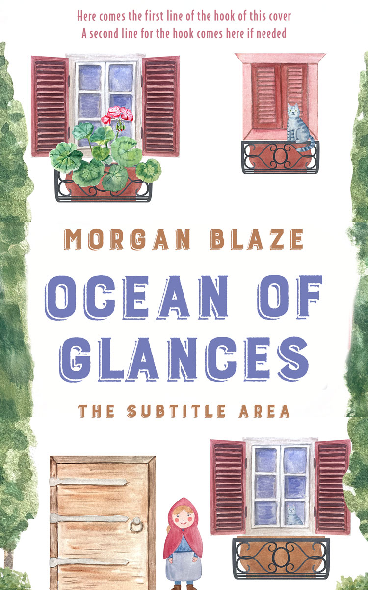 2D view of Premade Literary Fiction Book Cover - Dusty Gray