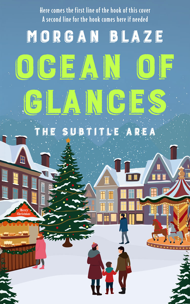 2D view of Premade Children's Book Cover - Bermuda Gray