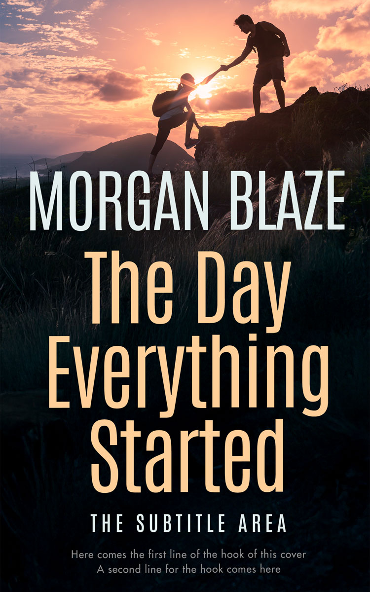 2D view of Premade Action & Adventure Book Cover - Woodsmoke