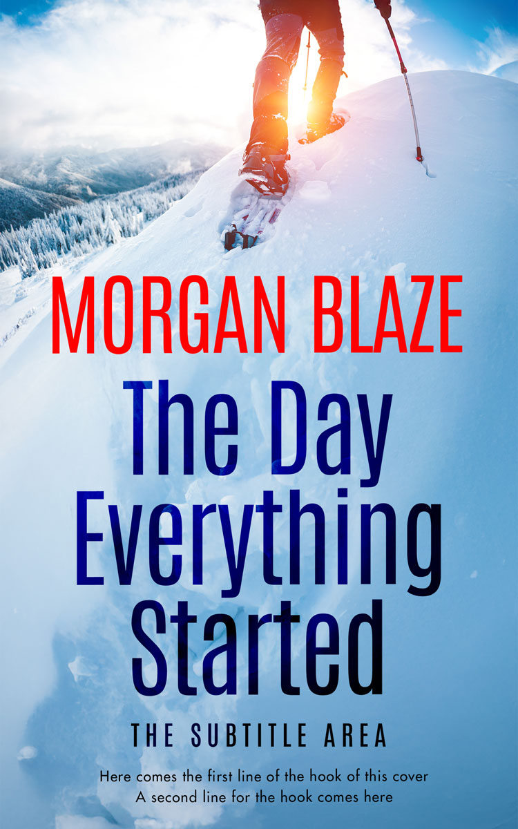 2D view of Premade Action & Adventure Book Cover - Half Baked