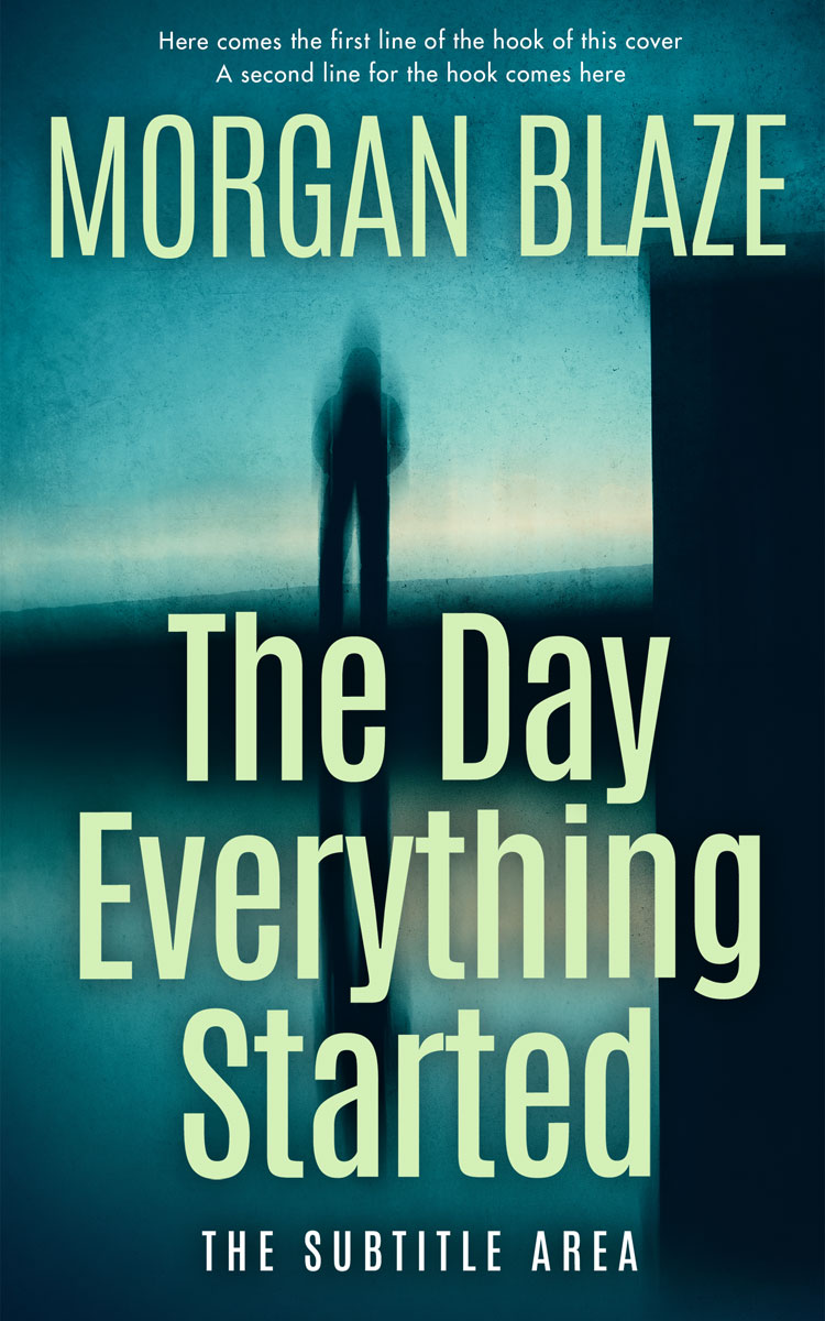 2D view of Premade Mystery & Thriller & Suspense Book Cover - Moss Green