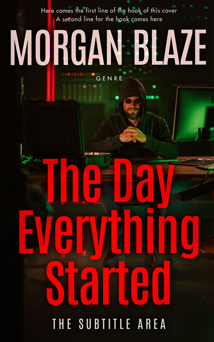 2D view of Premade Mystery & Thriller & Suspense Book Cover - Cinnabar