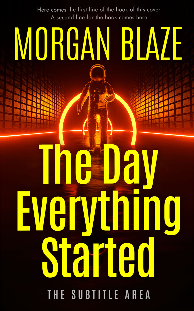 2D view of Premade Science Fiction Book Cover - Wood Bark