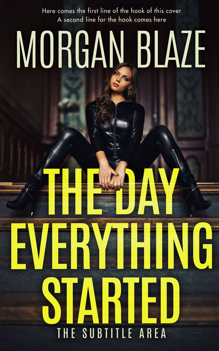 2D view of Premade Mystery & Thriller & Suspense Book Cover - Confetti