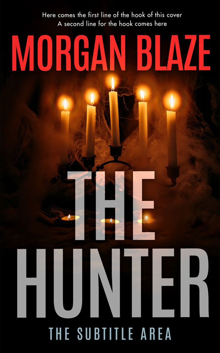 2D view of Premade Horror Book Cover - Graphite