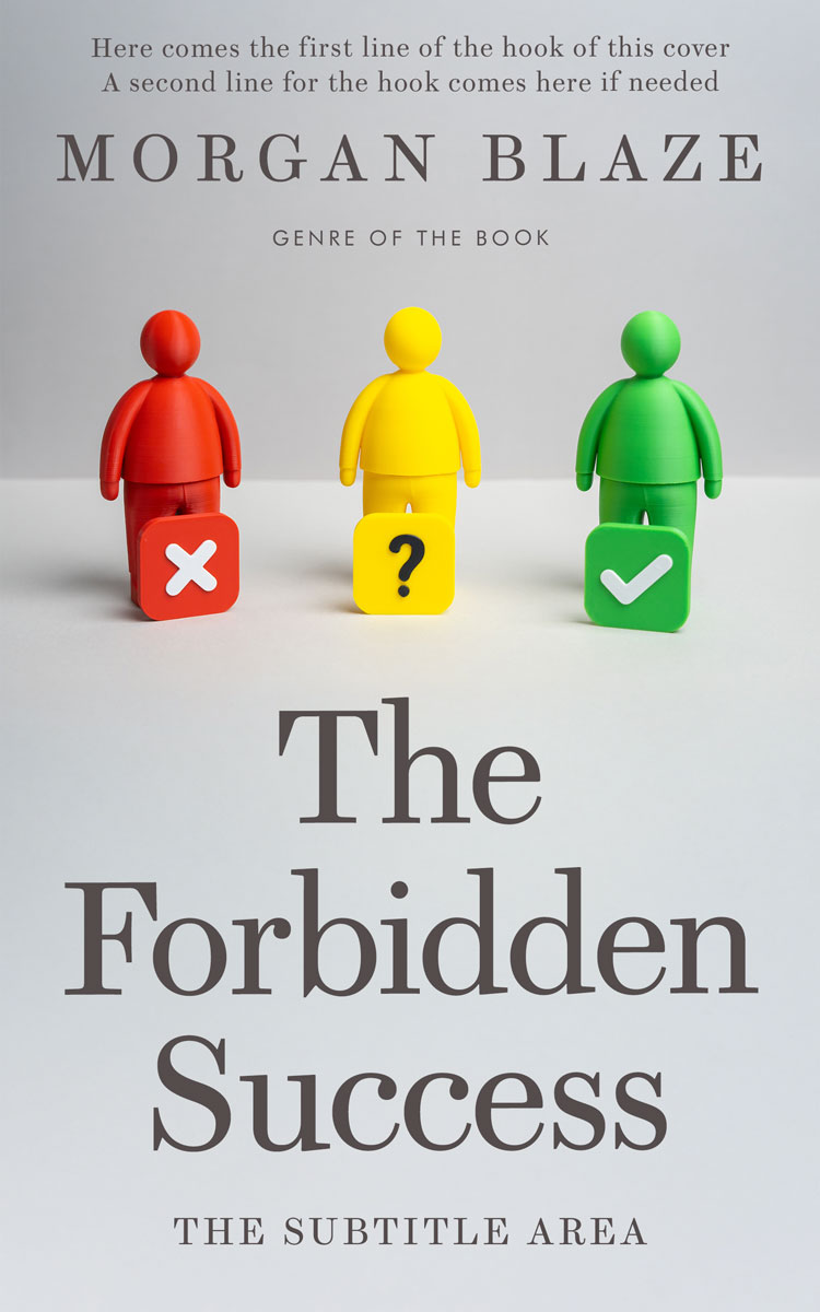 2D view of Premade Self-Improvement & Self-Help Book Cover - Iron