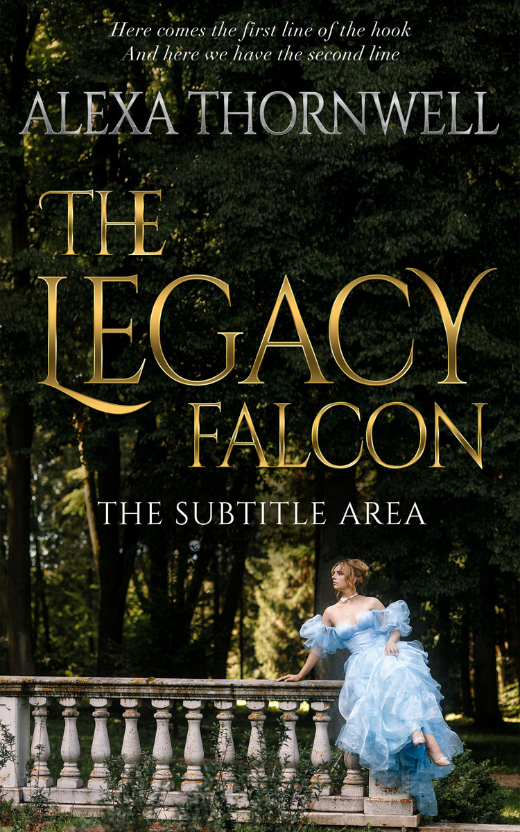 2D view of Custom & Premade Romance Book Cover - Heathered Gray #35917 | BookCoverZone*