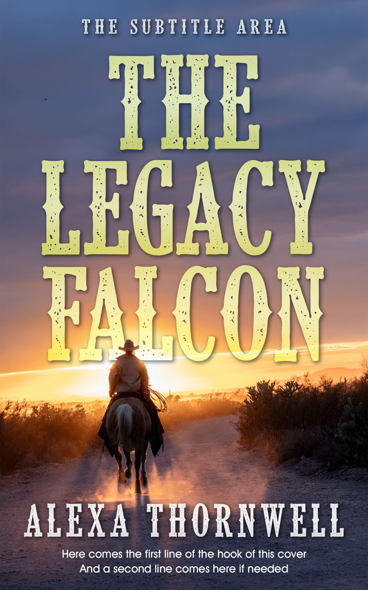 2D view of Premade Western Book Cover - Scarpa Flow #36008 | BookCoverZone*