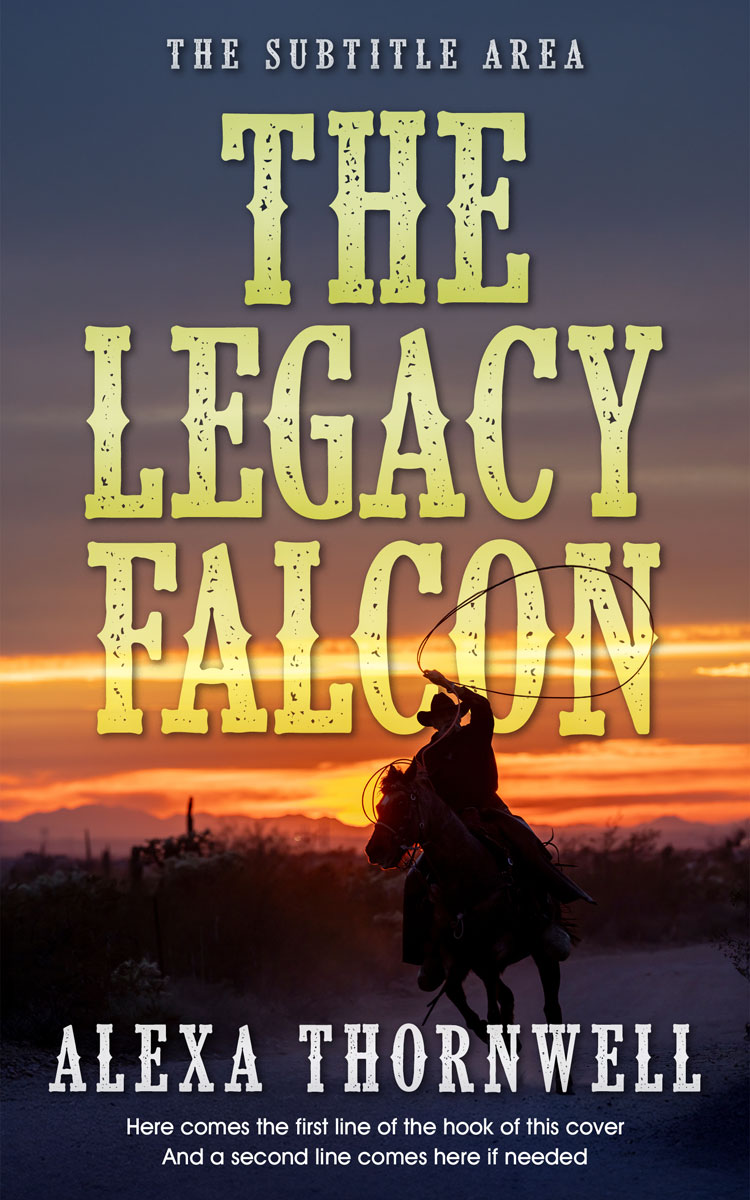 2D view of Premade Western Book Cover - Tuna #36009 | BookCoverZone*