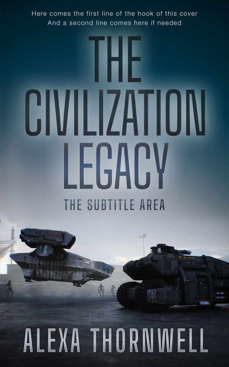 2D view of Premade Science Fiction Book Cover - Gable Green #36021 | BookCoverZone*